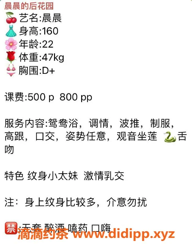 成都楼凤-成都晨晨，5p 8pp，纹身多，服务优质