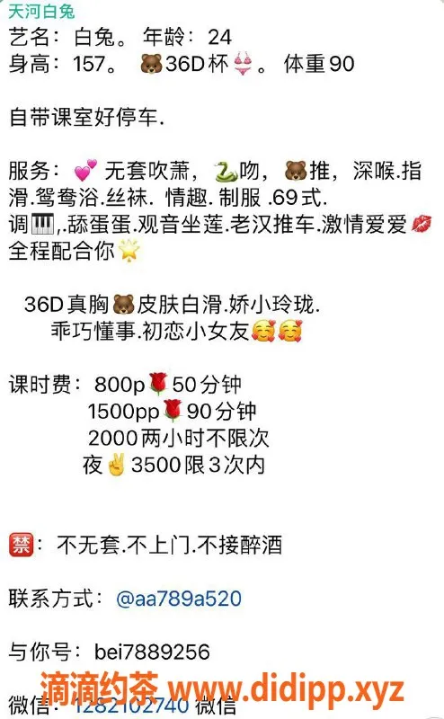 广州楼凤资源信息,天河甜妹白兔，800元/次视频认证