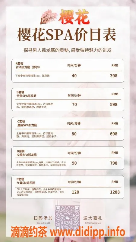 广州抓龙筋资源信息,广州高端樱花SPA，抓龙筋专业服务，体验非凡