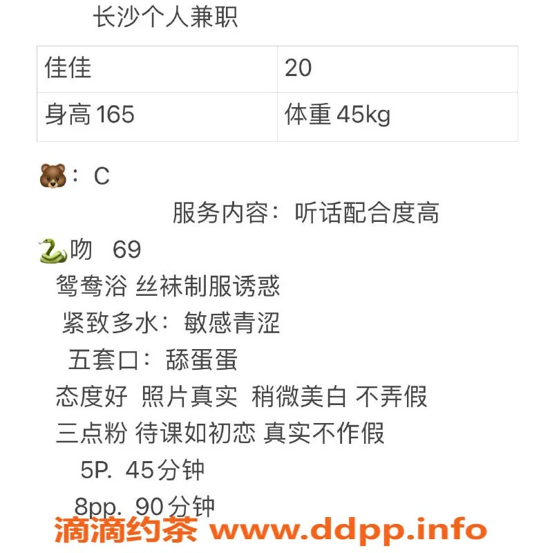 长沙楼凤-雨花区佳佳，500p提供优质服务