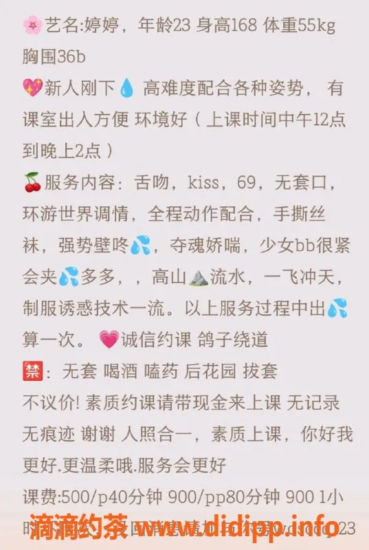 佛山楼凤-佛山禅城新人婷婷，课费500-900元