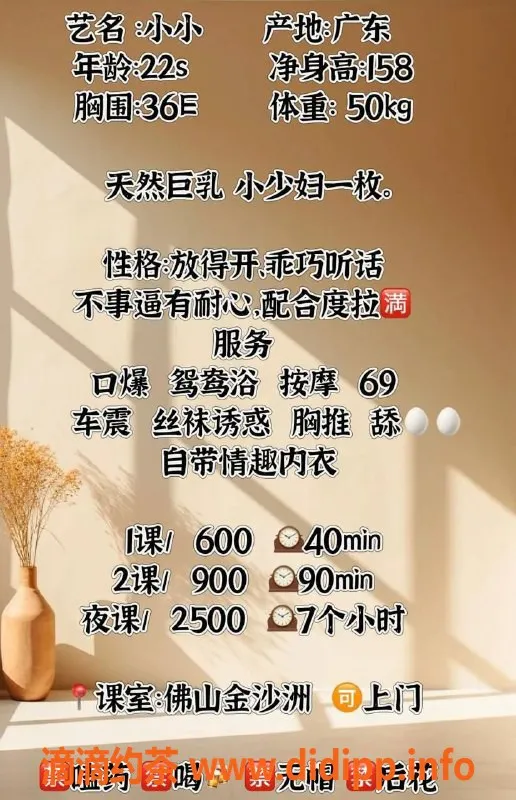 广州楼凤-佛山金沙洲小小，价格600起