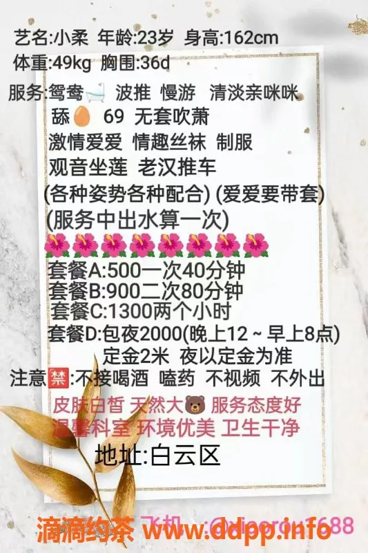 广州楼凤-白云小柔，私聊体验，500元起服务