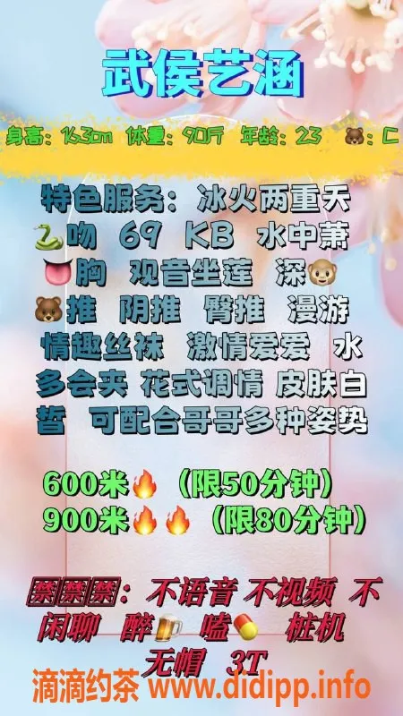 成都楼凤-武侯区艺涵，身材车600P/50分钟，代聊服务！