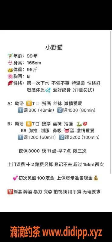 北京上门服务-朝阳小野猫，温柔乖巧可上门，800元