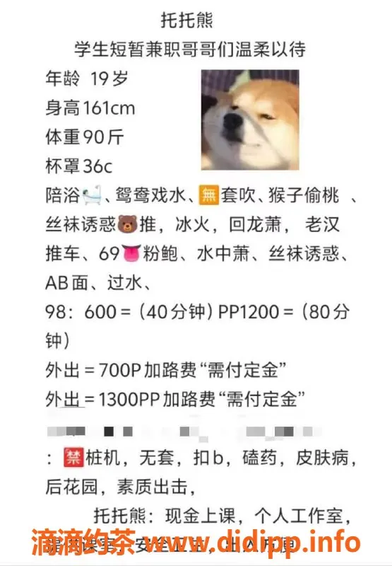 东莞楼凤资源信息,松山湖托托熊，600元体验，服务超赞！