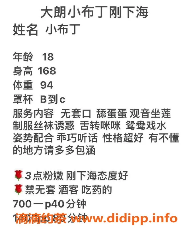 东莞楼凤资源信息,小布丁，大朗地区服务，P700，PP1400