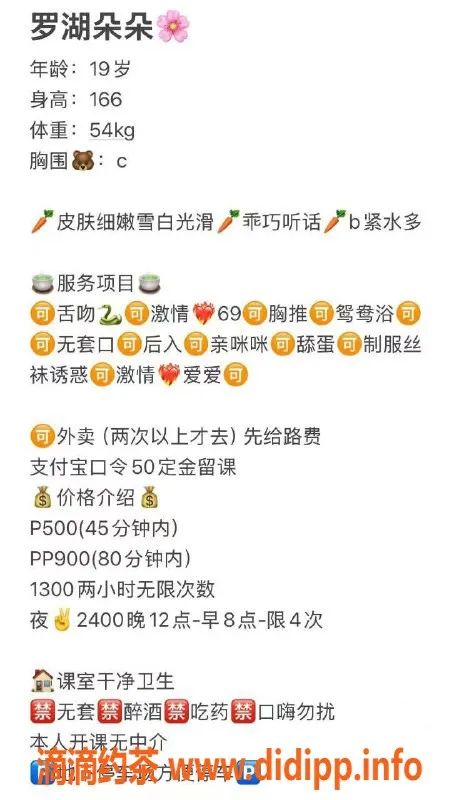 深圳楼凤-罗湖朵朵，19岁，166cm，54kg，服务多样