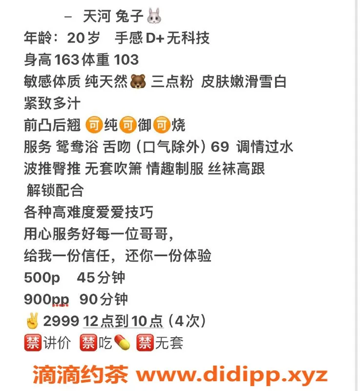 广州楼凤-天河小兔，价格500，清新可人