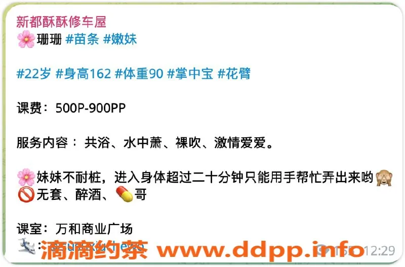 成都楼凤-新都区23岁御姐珊珊，165cm、85斤，500元起
