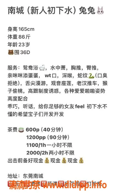东莞楼凤-南城兔兔，超值服务只需600起！