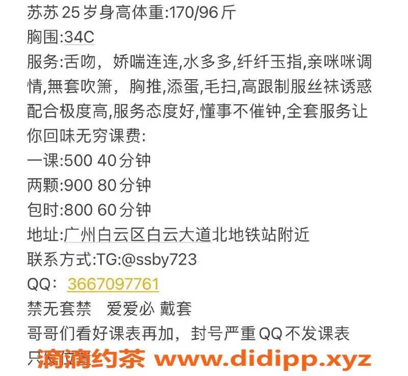 广州楼凤-白云区苏苏：500起高端新体验