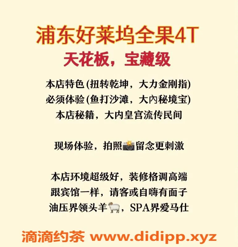 上海spa会所-浦东阳光世界大厦4T，超值只需￥220起