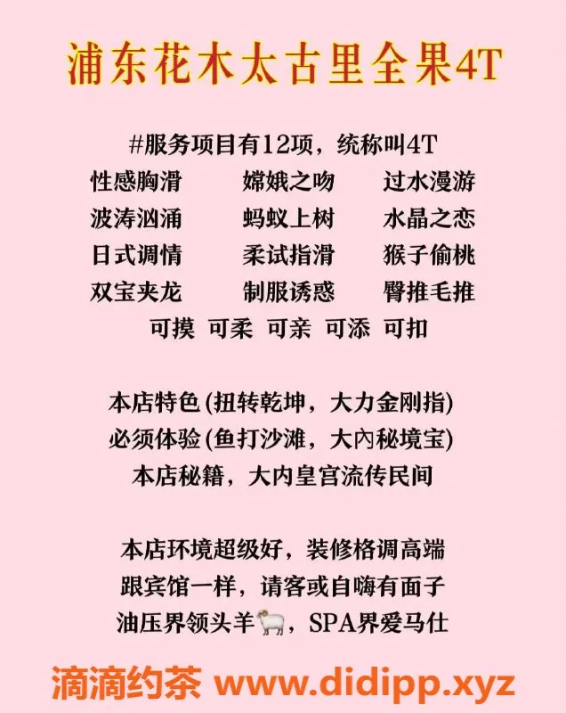 上海spa会所-浦东花木太古里全果4T，颜值巅峰学生模特